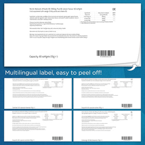 Nordic Naturals, Ultimate Omega-D3, 1280Mg Omega-3, with EPA, DHA and Vitamin D3, High Dose, Lemon Flavour, 60 Softgels, Lab-Tested, Soy Free, Gluten Free, Non GMO