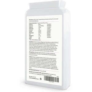 Troo Health Care Osteotrition Bone Support Supplement 90 Capsules - Helps Maintain Bone Density and Connective Tissues – Includes Calcium, Magnesium, Vitamin K2, Vitamin D3, and More - UK Made