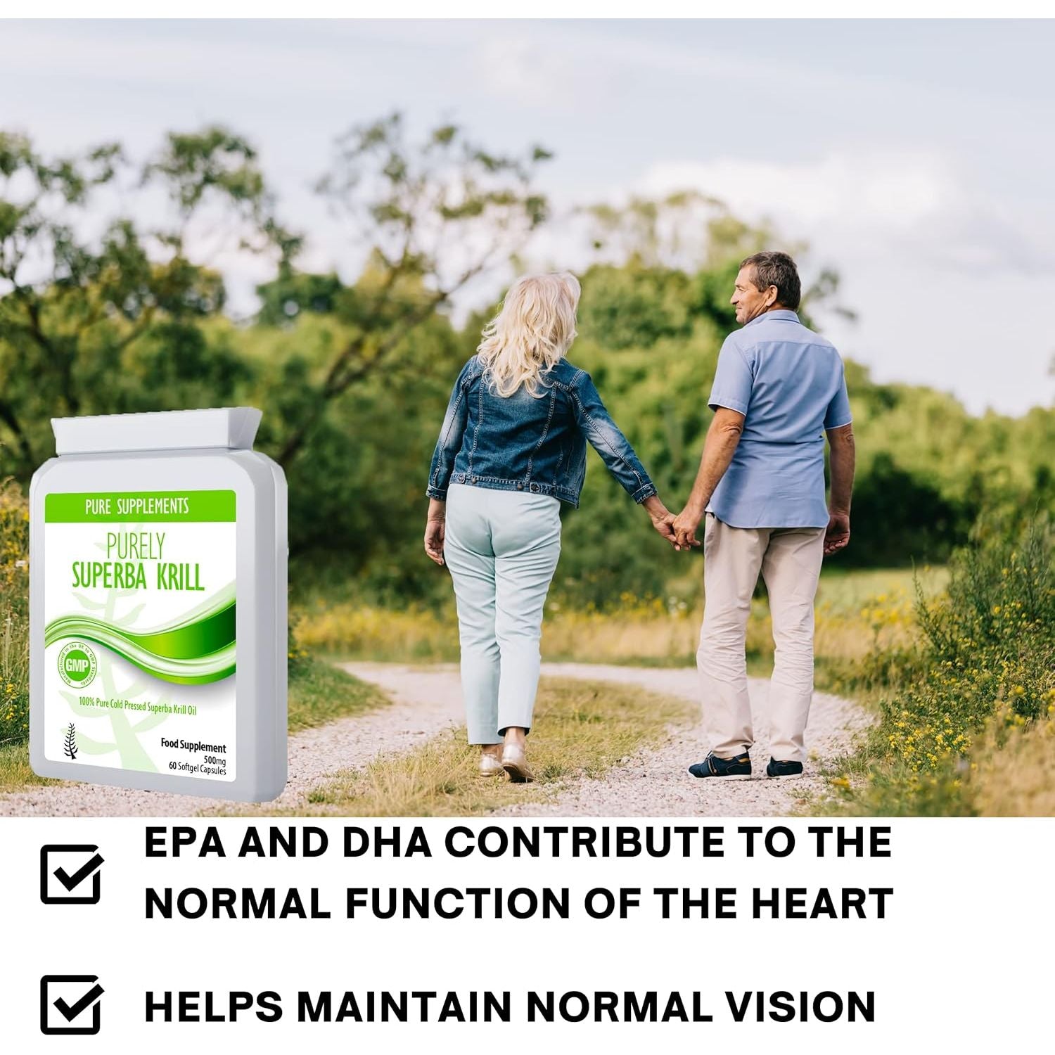 Superba Krill Oil Supplement with EPA & DHA Omega 3, Phospholipids & Astaxanthin | High Strength Krill Oil 60 Capsules