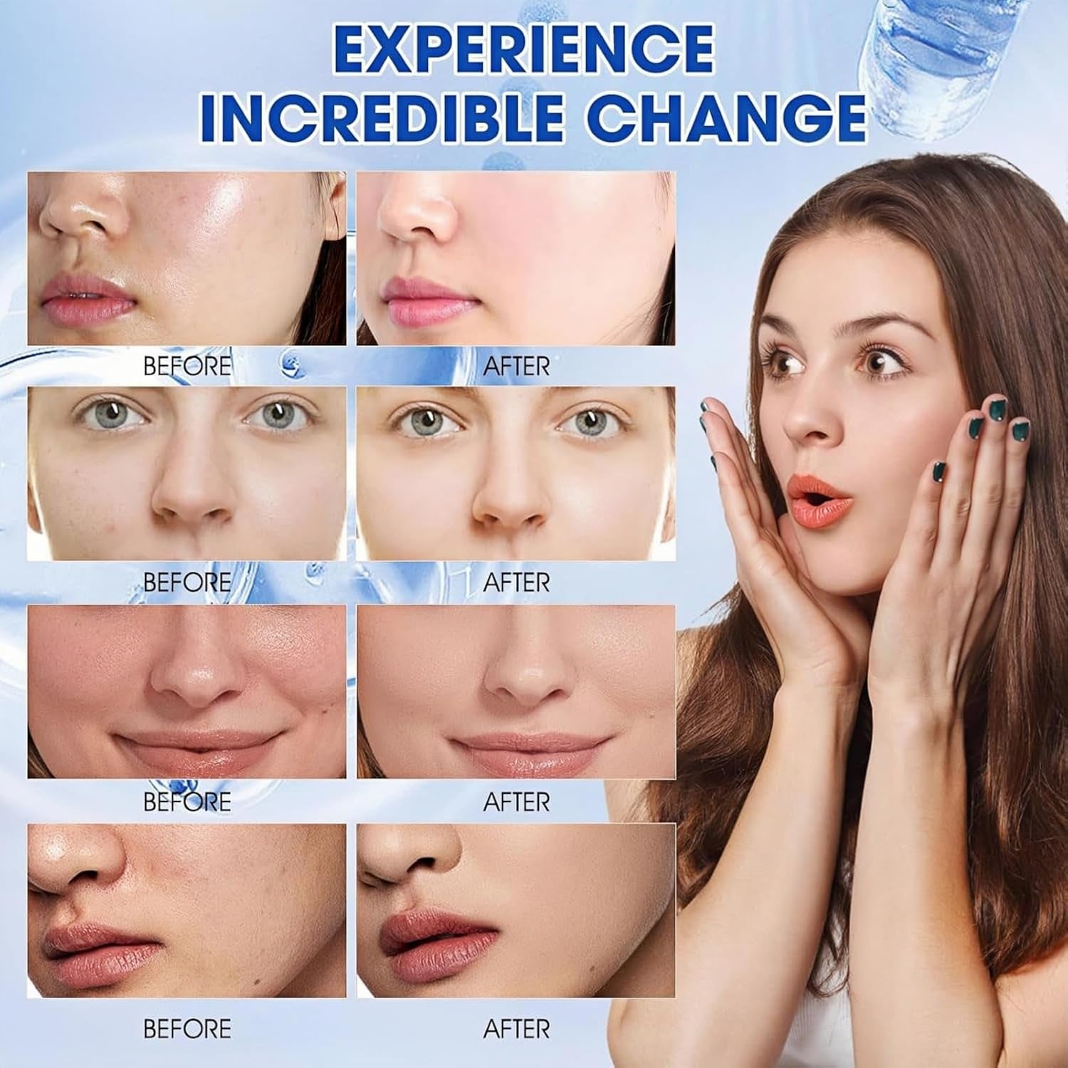 Acid Hyaluronic Powder,Water Soluble Hydrating Ingredient for Skin Moisture,Water-Soluble Firming Facial Serums Cosmetics,Micro Ingredients Hyaluronic Acid Powder, Skin Moisturising Support