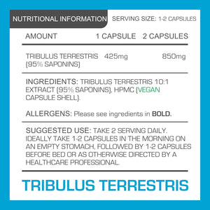 Tribulus Terrestris Extract 8500Mg 180 Vegan Capsules 95% Saponins - Test Booster Pills Increase Testosterone for Muscle Growth, Strength Tribulus Terrestris Tablets Powder Alternative by PROELITE