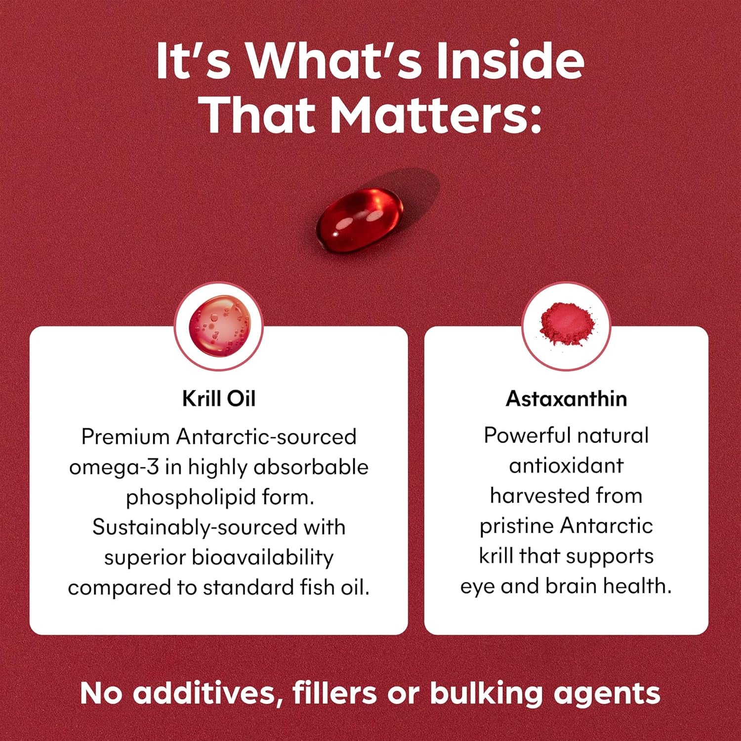 Purolabs Antarctic Krill Oil 1000Mg - High Strength Omega-3 (220Mg) with Phospholipids (400Mg) & Astaxanthin - Superba™ Sustainable Source - Heart, Brain & Eye Health - 60 Capsules