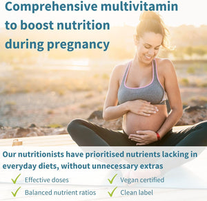 Igennus Advanced Prenatal Methylated Multivitamin, Folate for MTHFR, High Absorption, Clean Label, with Calcium, Choline, Magnesium & Gentle Iron, Complete Vegan Pregnancy Vitamins, 60 Tablets