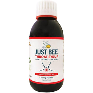 Just Bee 100% Natural Propolis, Vitamin C and Honey Syrup for Immune Support (150Ml Glass Bottle)