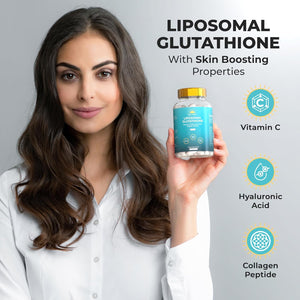 Glow within Liposomal Glutathione 1850Mg per Serving | Glutathione Supplement Capsules with Vitamin C | Master Antioxidant, Healthy Ageing, Boosts Immune System | 4X Higher Absorption (60 Softgels)