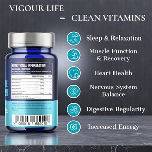 Magnesium Glycinate Complex 120 Vegan Capsules, High Absorption 4-In-1 Magnesium Supplement with Malate, Citrate & Taurate, for Sleep Support, Muscle Recovery, Heart Health & Energy