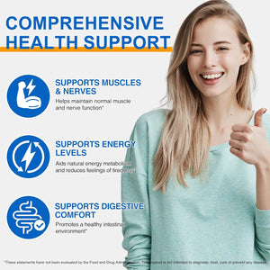 Magnesium Glycinate 3-In-1 Complex, 1000Mg per Serving as Bisglycinate, Citrate & Malate 90 Vegan Capsules, Promotes Bowel Health, Helps Alleviate Tiredness & Fatigue, Supports Muscles & Nerves
