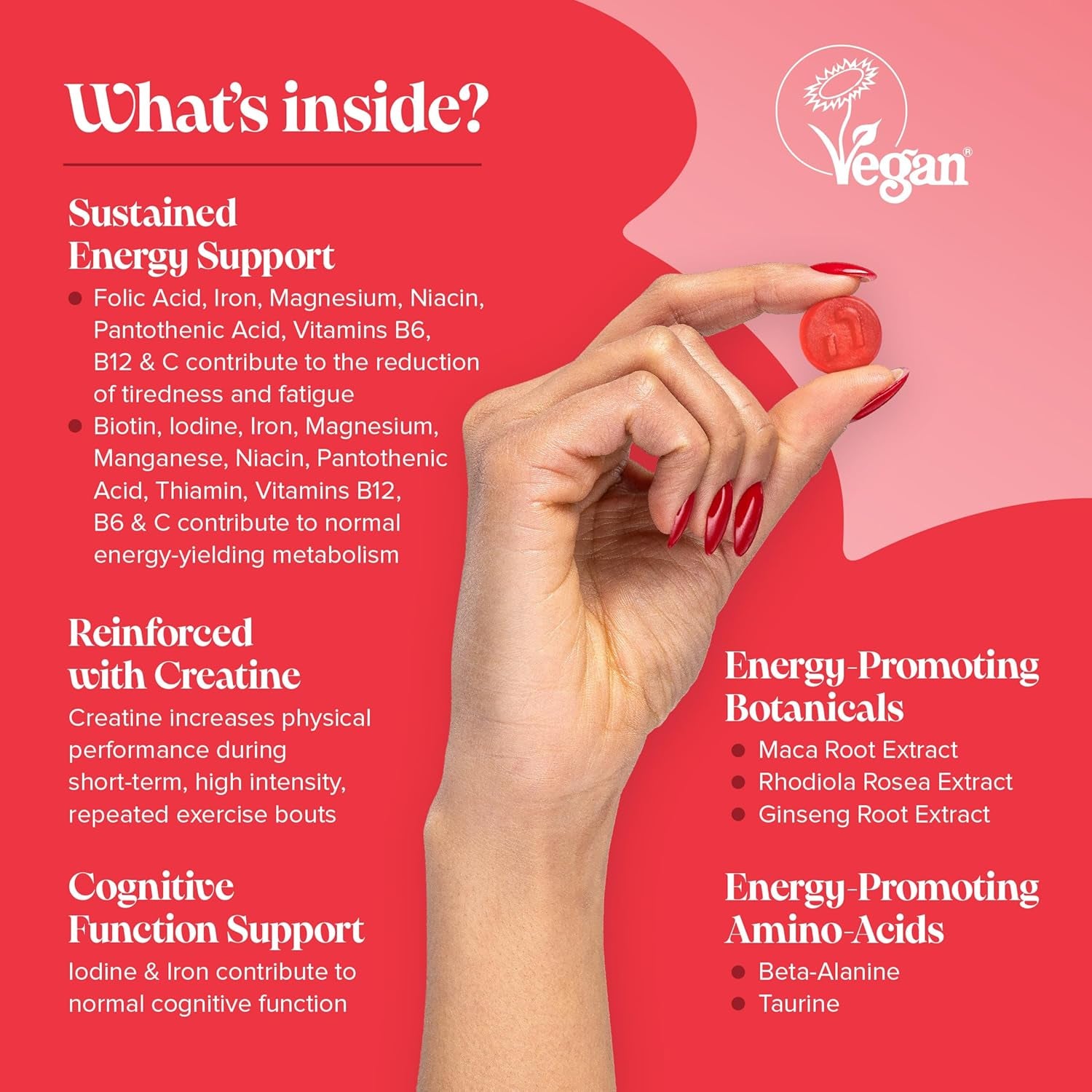 Energy Gummies - High Strength Alternative to Running Gels, Energy Tablets, & Energy Gels for Running - Caffeine Free Supplements - for Running, Cycling, Studying - Novomins