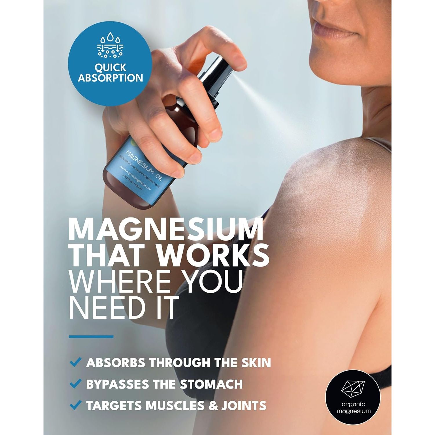 Magnesium Oil for Sleep 1000Ml - 100% Natural & Ultra Pure Magnesium Oil | Topical Organic Magnesium Foot Spray Refill Bottle for Restless Legs & Muscle Cramp Relief | from Ancient Zechstein Seabed
