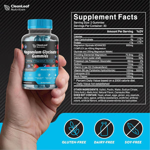 Magnesium Glycinate Twin Pack Gummies - 400Mg High Absorption Formula for Sleep, Stress Relief & Muscle Health - Mixed Berry Flavor, Non-Gmo, 60-Day Supply for Adults