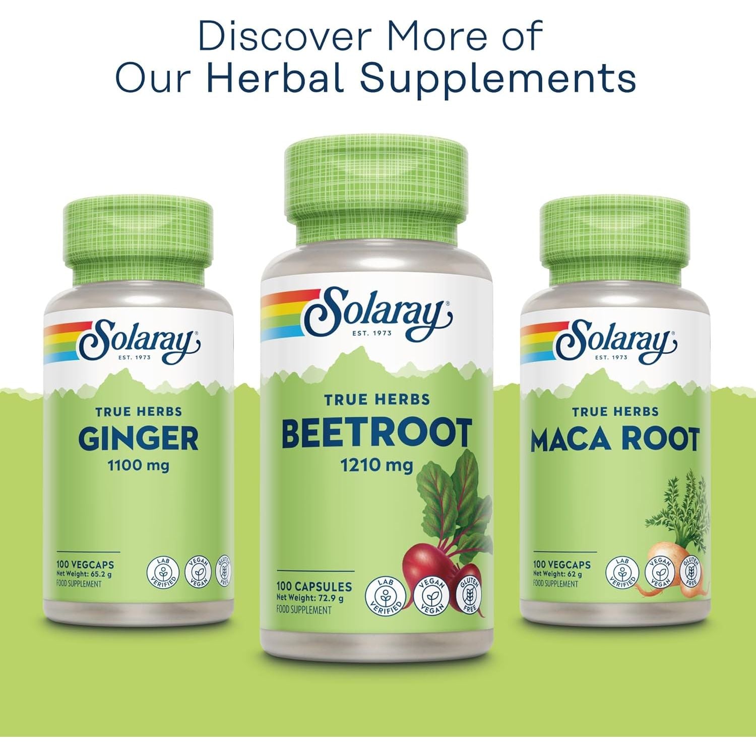 Solaray - Beetroot - 100 Vegan Capsules - Rich in Vitamins & Minerals - Natural Nitric Oxide Booster - Highly Bioavailable Superfood Beet Root Supplement - Non GMO & Lab Verified