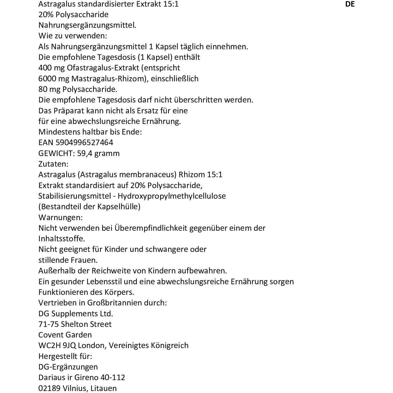 Hepatica Astragalus 6,000Mg | 15:1 Extract (400Mg) | 120 Vegan Capsules | 20% Polysaccharides | High Strength Immune & Energy Support | 3Rd Party Lab Tested