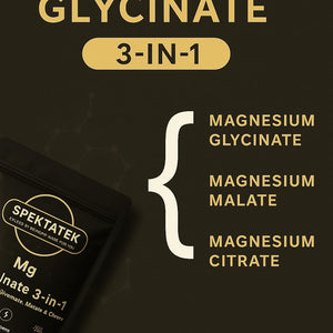 Magnesium Glycinate 3-In-1 Complex – 1800Mg with Glycinate, Malate & Citrate – 384Mg Elemental Magnesium – High Absorption Vegan Capsules – 90 Count