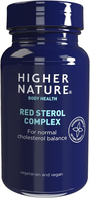 Higher Nature - Red Sterol Complex - Plant Sterols- Red Yeast Rice - Policosanol - for Normal Cholesterol Balance - Vegetarian & Vegan - 90 Tablets