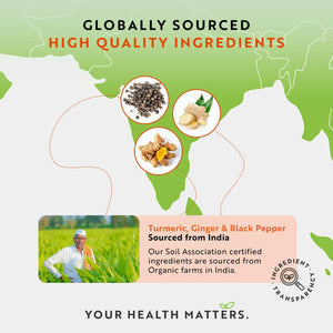 Organic Turmeric 1440Mg (High Strength) with Black Pepper & Ginger - 180 Vegan Turmeric Capsules (3 Month Supply) – Organic Termeric with Active Ingredient Curcumin - Made in the UK by Nutravita