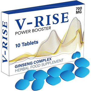 V-RISE Blue-New Stronger for Longer Formula for Men - Ultra Strong Performance Enhancing Pills, Stamina Endurance Booster Blue Supplement Pills for Men - 10 Ginseng Tablets 700MG