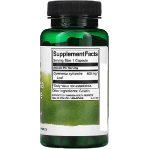 Swanson - Gymnema Sylvestre | Traditional Ayurvedic Leaf Extract for Sugar & Appetite Balance | 400Mg per Capsule - 100 Capsules