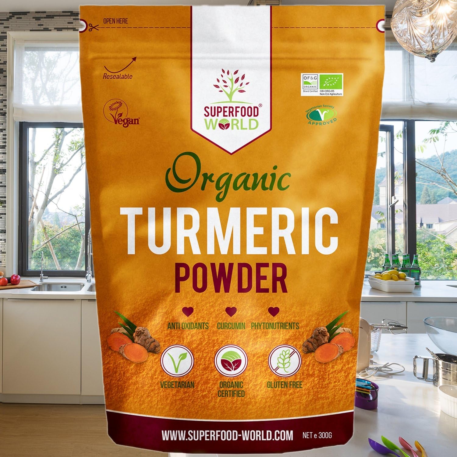 Organic Turmeric Powder | Pure and Potent anti Inflammatory and Antioxidant Turmeric Powder Superfood with Natural Curcumin | Perfect for Cooking, Smoothies & Golden Milk | Vegan Friendly 300G