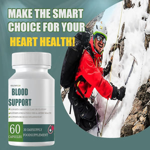 Healthy Flow Blood Support，Improved Blood Flow Supplement，Supplement with Vitamins & Minerals （60 Capsules）