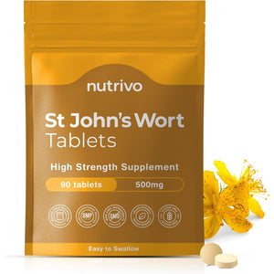 Nutrivo St Johns Wort 500Mg - 90 Tablets | 3 Month'S Supply | Vegan | UK Made
