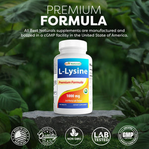 Best Naturals L-Lysine 1000 Mg 180 Tablets