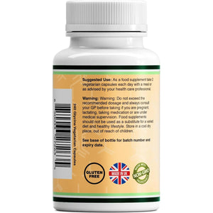 Double Wood Glycine Supplement | 240 High Strength Glycine Capsules - 1000Mg per Serving | Amino Acid Supplement | Non-Gmo & Gluten | Manufactured in the UK