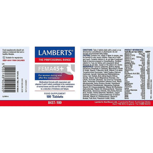 Lamberts FEMA45+ - 180 Tablets - Comprehensive Multivitamin for Women over 45