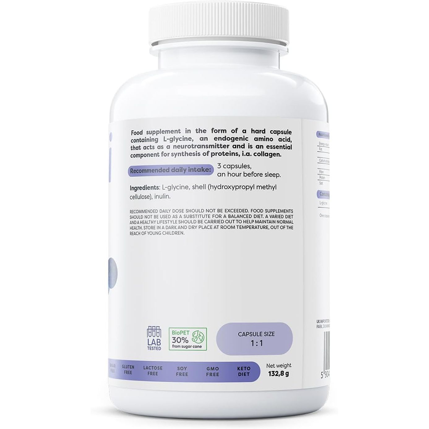 Osavi Glycine 1000Mg – 120 Vegan Capsules | High–Potency Glycine for Cognitive & Sleep Support
