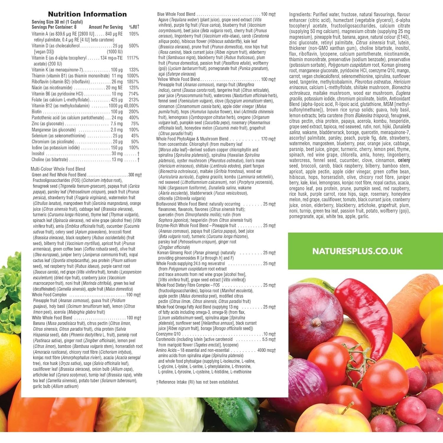 Naturesplus Source of Life Gold Liquid 236Ml - High Potency Food Based Multivitamin and Mineral - Energy and Immune Support - Vegetarian, Gluten Free