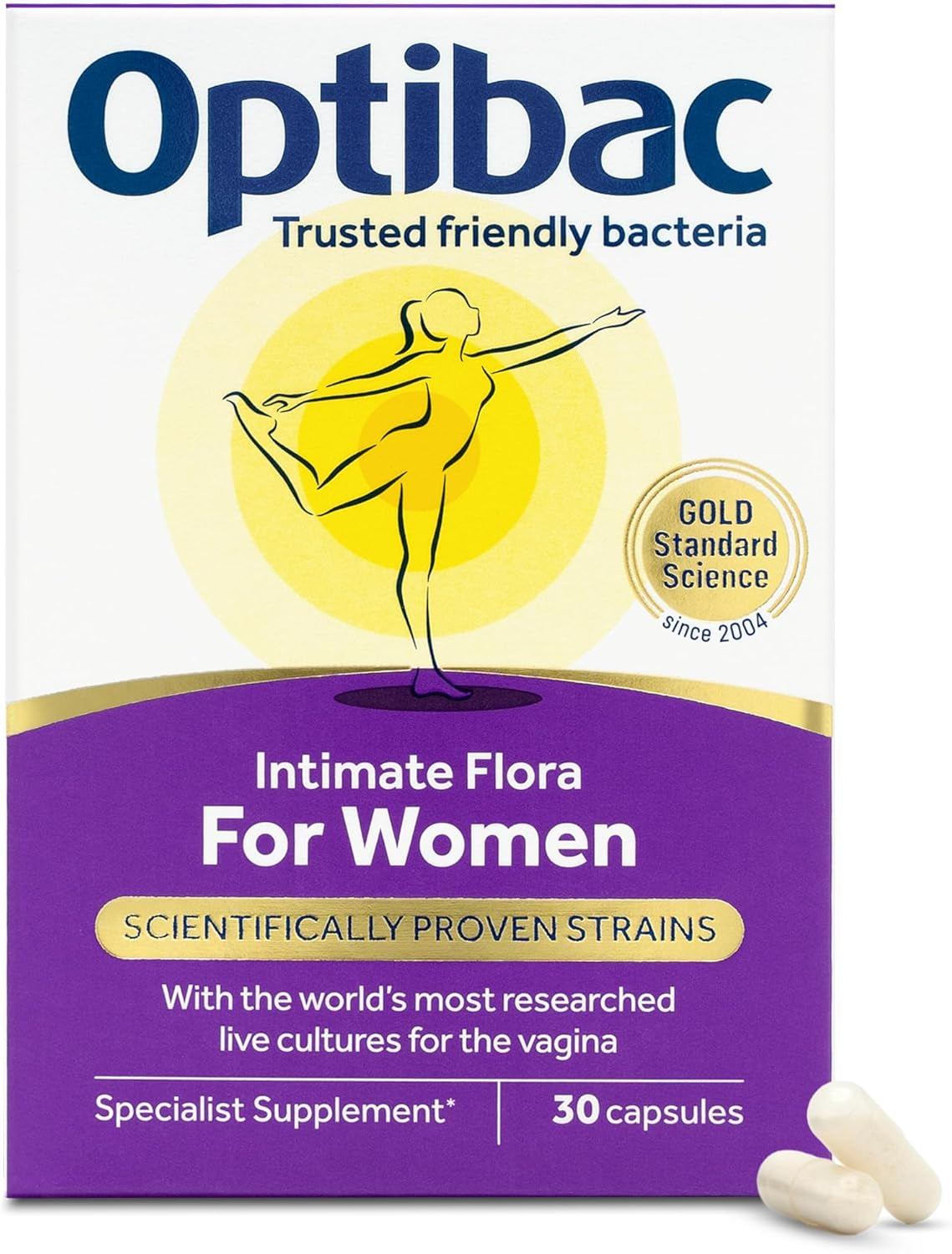 Optibac Probiotics for Women – Vaginal Probiotics – Specialist Supplement with a Scientifically Proven Formula for Vagina Flora – 30 Capsules
