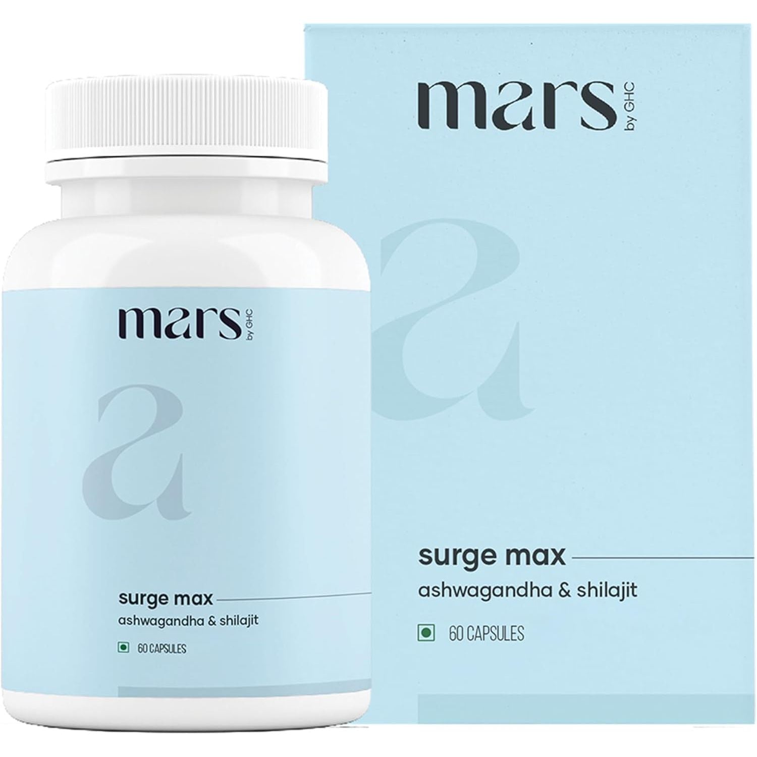 Mars Surgemax Natural Capsules with Shilajit & Safed Musli | Supports Energy, Strength & Immunity | Pack of 1