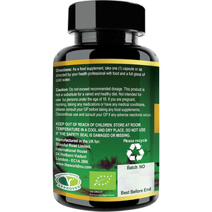 Ultra Pure Organic Turmeric Curcumin and Organic Black Pepper Capsules High Strength Food Supplement 120 Veg Capsules Soil Association Organic Certified and Vegetarian Society Approved - Made in UK