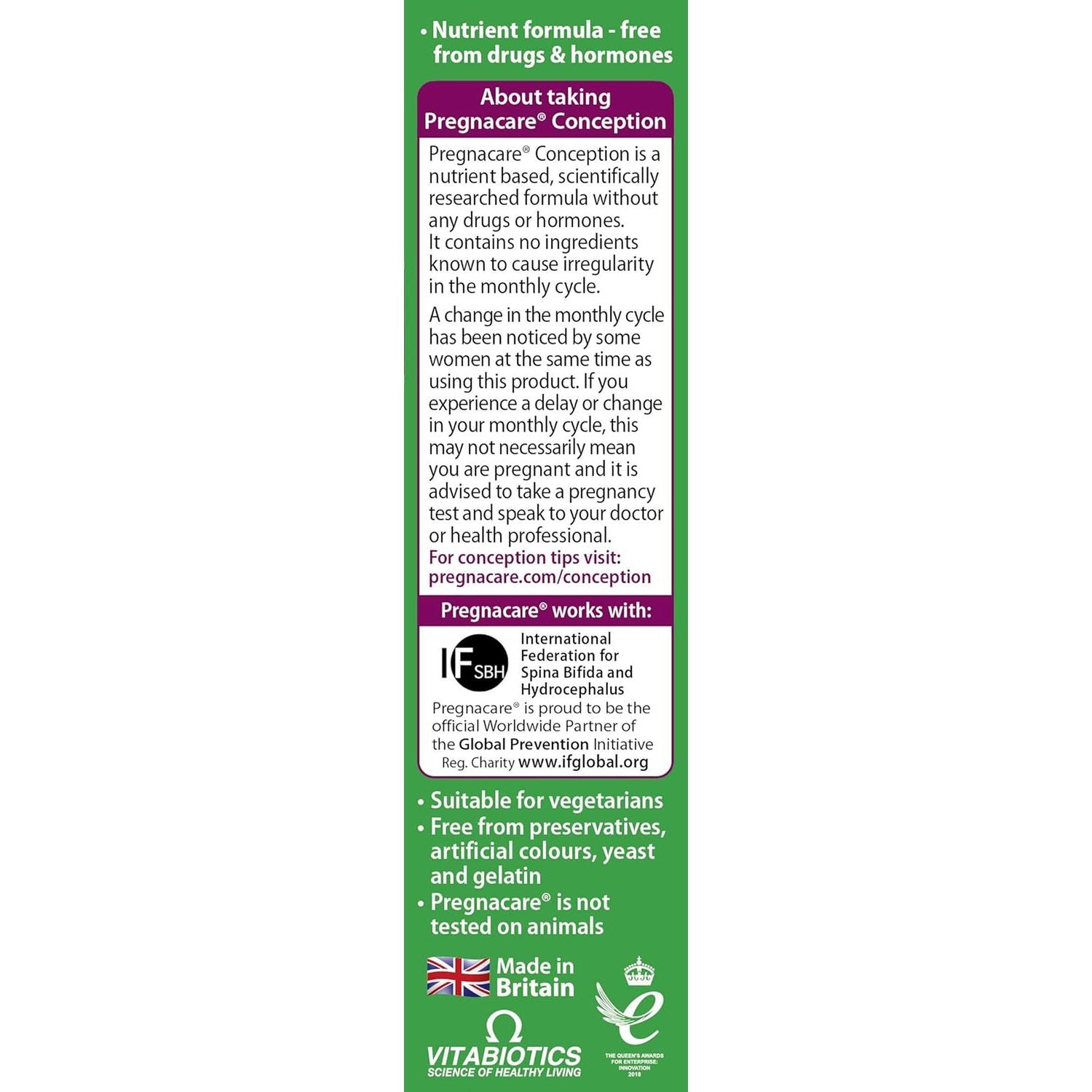 Vitabiotics Pregnacare Conception Tablets, 30-Count