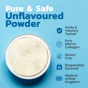 Marine Collagen Powder - No Aftertaste, 20 Servings of Pure Collagen - Hydrolysed Marine Collagen Supplements for Running Nutrition, Joints, Skin, Hair & Nails - Run Easy by Protein Rebel (20 Uses)