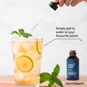 Ionic Zinc Liquid Drops | High Strength 15Mg Supplement from Zinc Sulphate | 900Mg per Bottle - 60Ml Liquid Drops | Suitable for Vegetarians & Vegans | by Horbaach