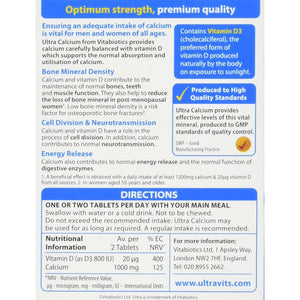 Calcium and Vitamin D Tablets, Vitabiotics Ultra (Pack of 1)