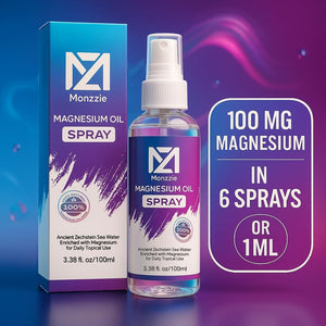 Pure Magnesium Oil Spray, 100% Natural & Paraben-Free Magnesium for Sleep, Muscle Recovery & Foot Care, Safe, Effective, Non-Gmo, Vegan & Gluten-Free Magnesium Spray Supplement, 100Ml, Topical Use