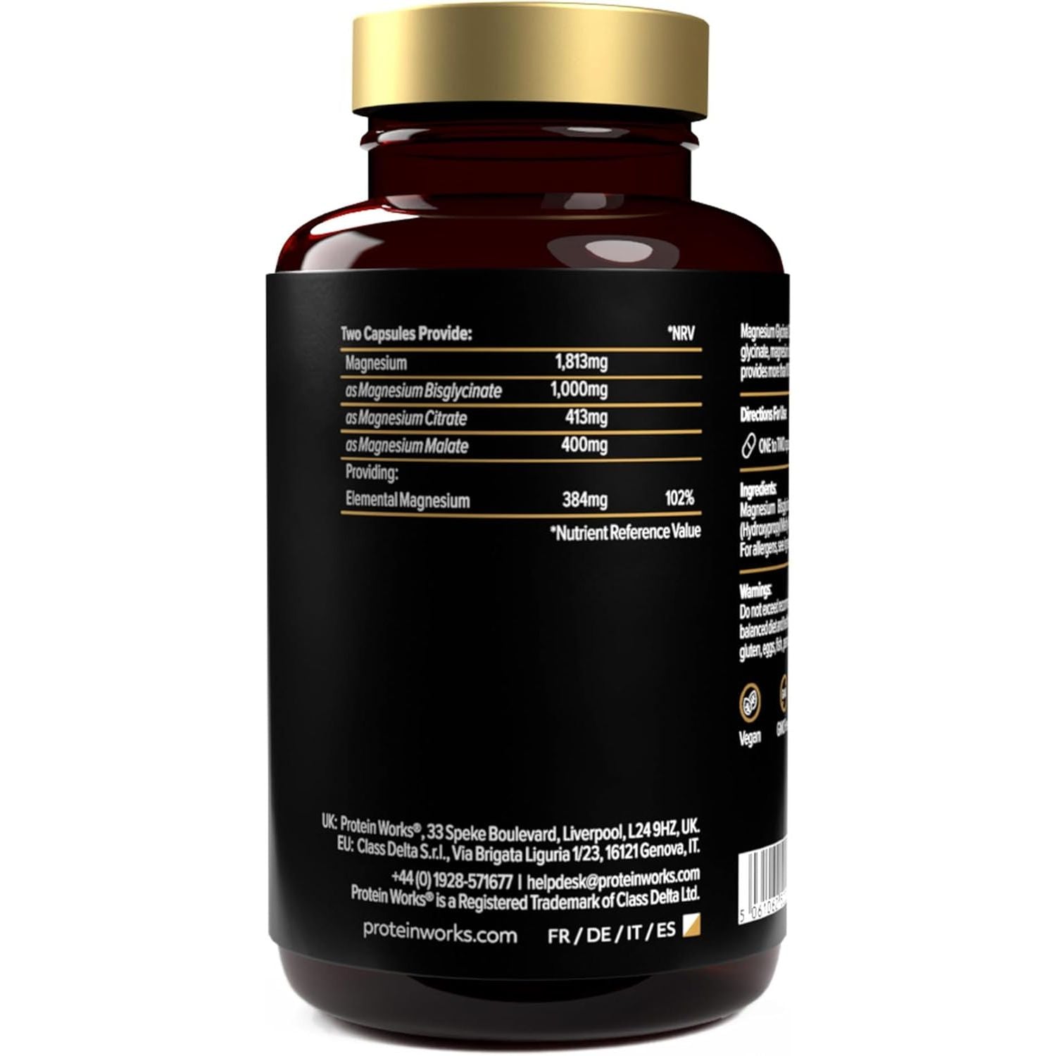 Magnesium Glycinate X3-90 Capsules - 3 in 1 Formula - Bisglycinate | Citrate | Malate - Protein Works