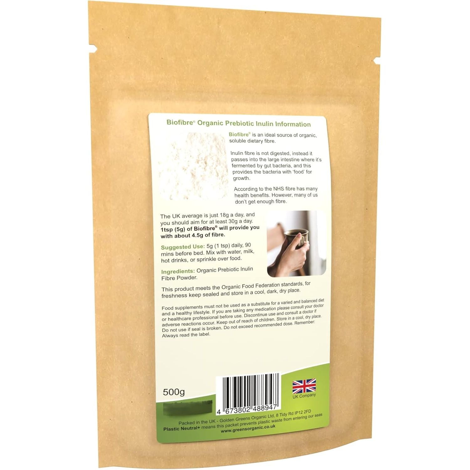 Greens Organic Inulin Powder Supplement