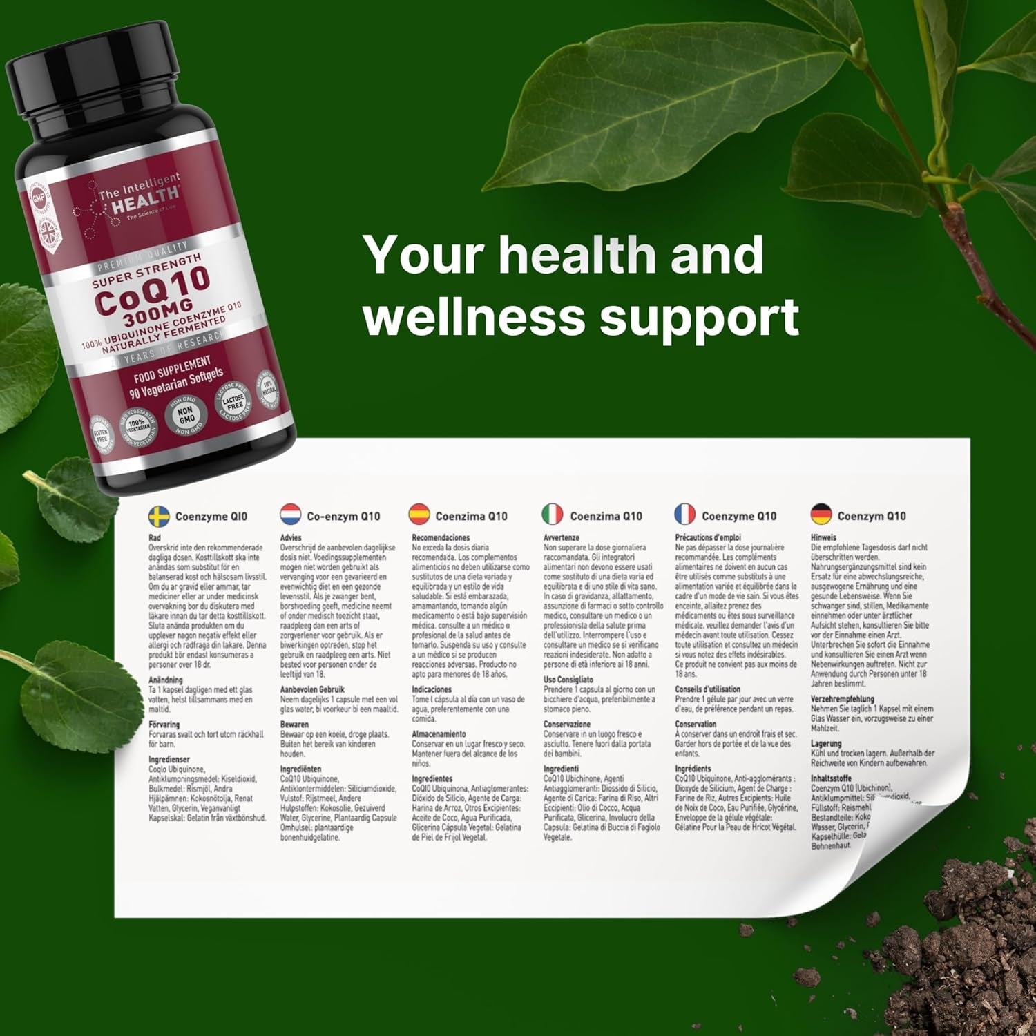 Ubiquinone Co Enzyme Q10 Softgel Capsules, Super Strength Vegan Friendly Naturally Fermented High Absorption Coq10 Capsules Made in the UK to GMP Standards - the Intelligent Health (90 Count, 200 Mg)