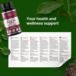 Ubiquinone Co Enzyme Q10 Softgel Capsules, Super Strength Vegan Friendly Naturally Fermented High Absorption Coq10 Capsules Made in the UK to GMP Standards - the Intelligent Health (90 Count, 200 Mg)