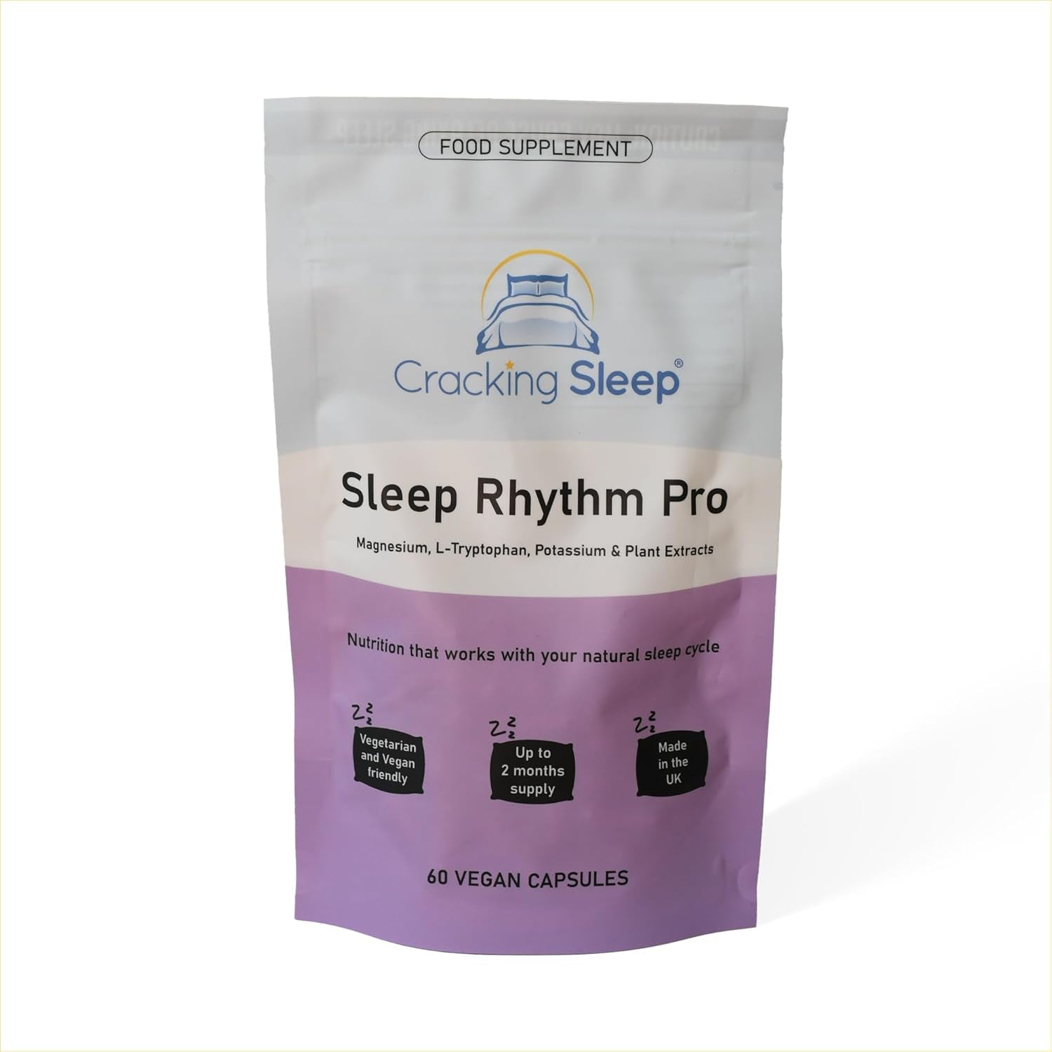 Magnesium Complex Sleep Nutrition - Improve Your Sleep Experience - 1363Mg Mag Complex with High Bioavailability – Improves Overnight Hydration - Made in UK - 60 Vegan Capsules - up to 2-Months Supply