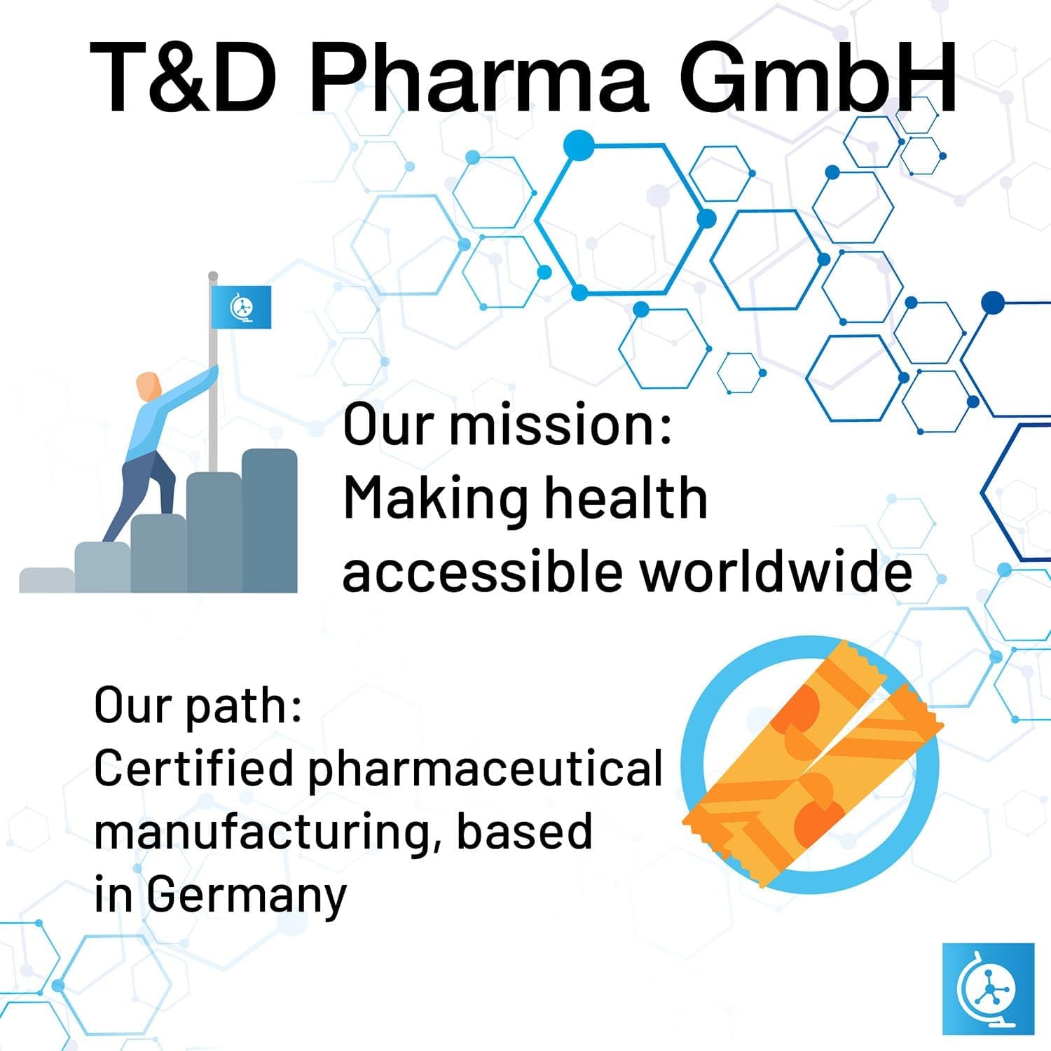 T&D Magnesium AIWA 375 Mg, No Water 20 Stickpack, Easy to Use, Orange Flavour with Micro-Pellets