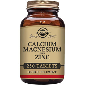 Solgar Calcium Magnesium plus Zinc Tablets - Pack of 250 - Healthy Bones, Teeth & Muscles - Supports Health of Nervous System - Vegan