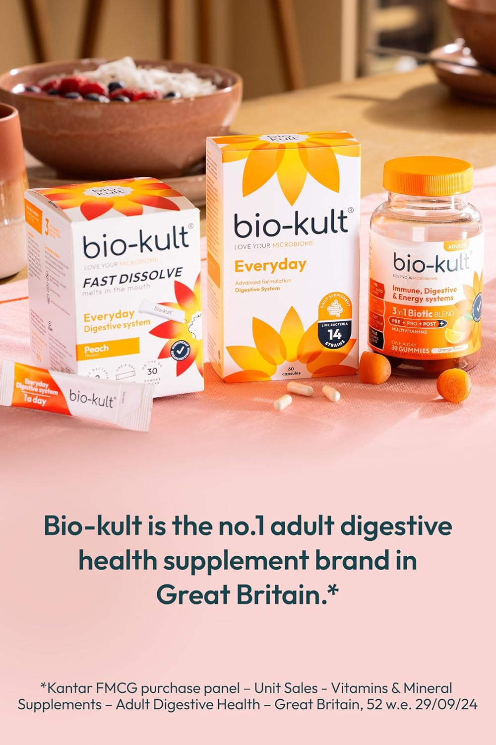 Bio-Kult Boosted Extra Strength Gut Health| 14 Strains | Probiotics for Women & Men | Immune & Digestive Support | Shelf-Stable, Non-Gmo, Gluten-Free | 60 Capsules