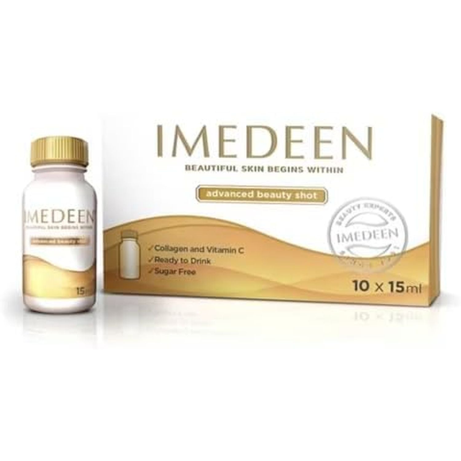 Imedeen Advanced Beauty Collagen Shot - Collagen, Beauty & Skin Supplement - 10 X 15Ml Shots - Contains 2500Mg of Collagen and Vitamin C - Collagen Supplements for Women