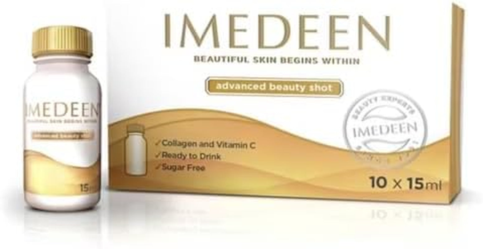 Imedeen Advanced Beauty Collagen Shot - Collagen, Beauty & Skin Supplement - 10 X 15Ml Shots - Contains 2500Mg of Collagen and Vitamin C - Collagen Supplements for Women