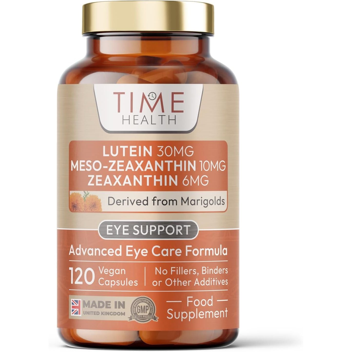 Micro-Encapsulated Formula - Lutein 30Mg - Meso-Zeaxanthin 10Mg - Zeaxanthin 6Mg - 100% Pure, Natural & Highly Bioavailable - 4 Month Supply - UK Manufactured - Zero Additives - (120 Capsule Pouch)