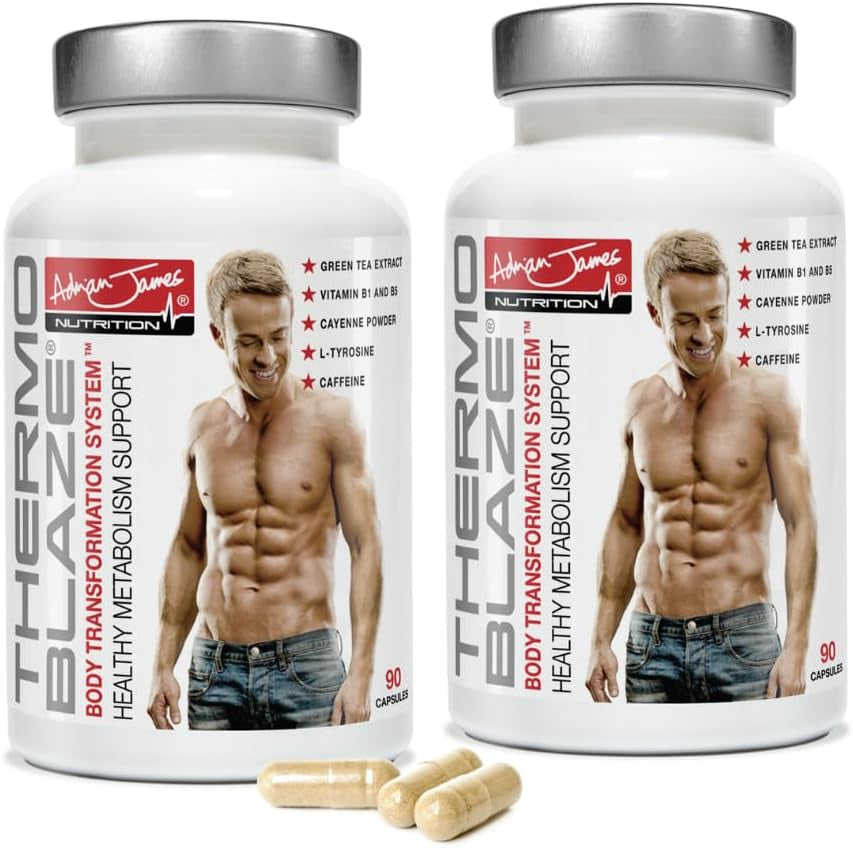 Adrian James Nutrition - Thermoblaze (2 Pack) for Men & Women, 60 Days Supply
