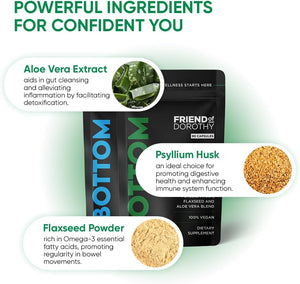 Friend of Dorothy - Bottom Fiber Supplement for Effortless Prep Time - Helps Promote Digestive Regularity - Psyllium Husk Based - for Men Who Bottom, 90 Capsules